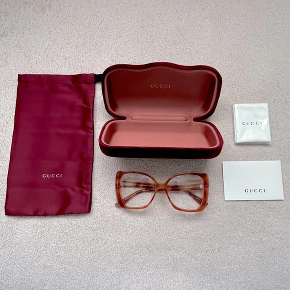Gucci Havana Tortoise Optical Glasses #GG04730-AUTHENTIC-Luxury-Designer-NEW - Picture 1 of 11